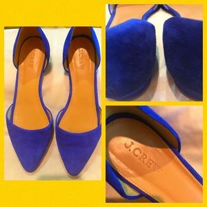 J. Cree Blue Suede Flats